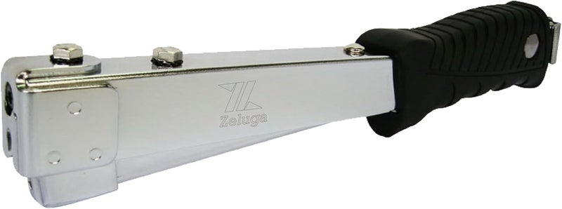 Zeluga 16-425 Heavy Duty Steel Construction Hammer Tacker, Anti-Jam Magazine and Ergo Grip Handle, Fits Staples 1/4'' - 5/16'' - 3/8'' (A11, T50 and 140 Staples), Black - Image 3